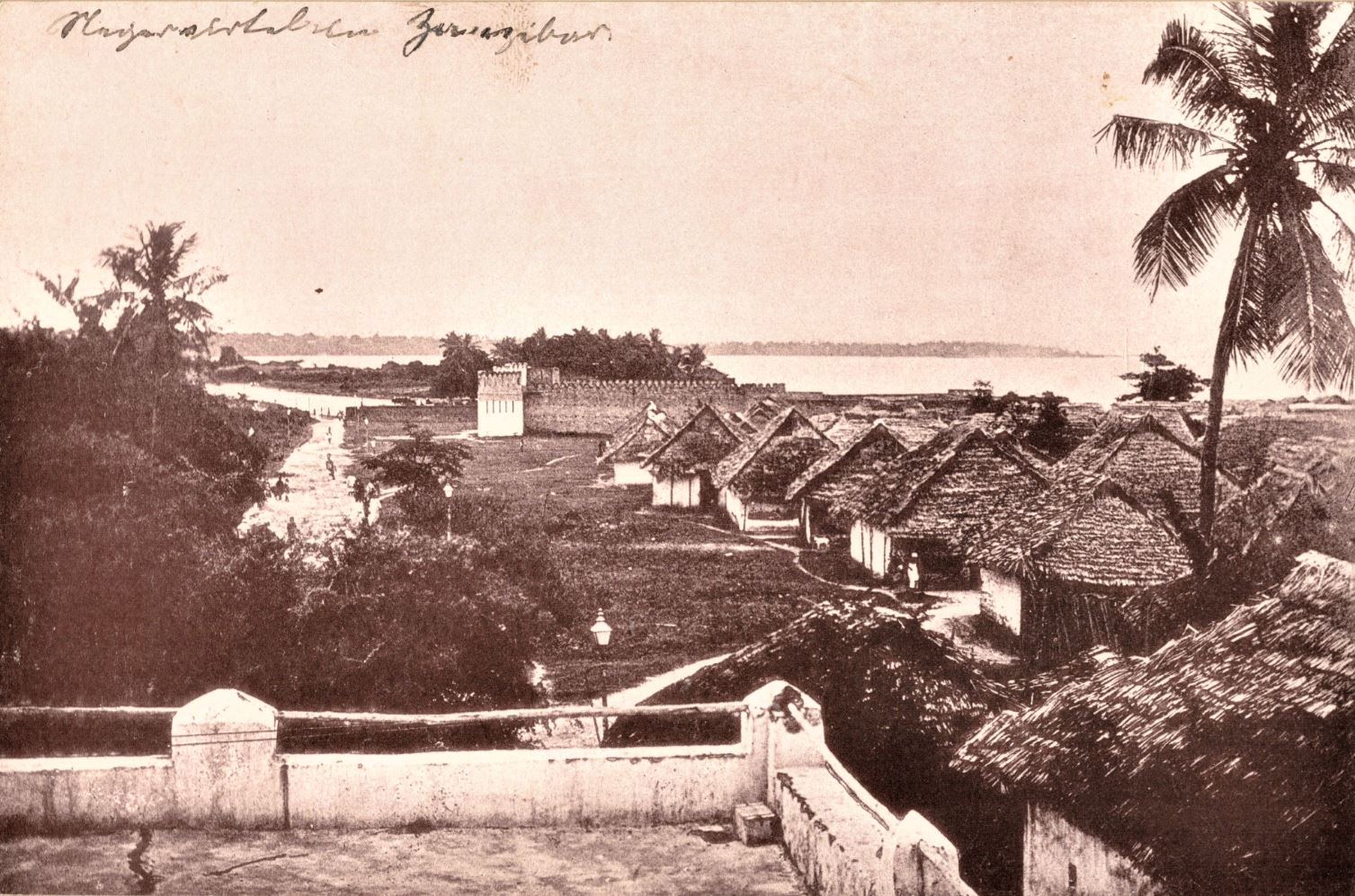 Antique photo Zanzibar fort