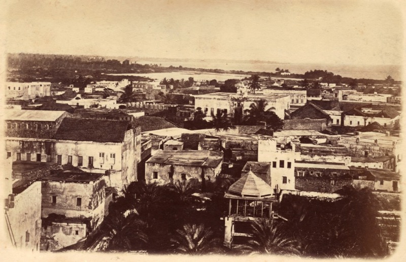 Antique photo panorama Zanzibar