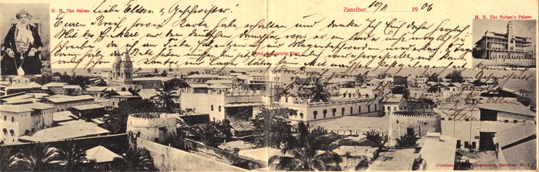 antique photo Zanzibar panorama