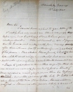 Manuscript letter from Fraser regarding portrait Omani Sultan