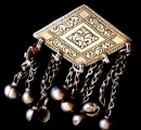 Antique Omani silver brooch named Shoka 