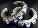 Incised silver bracelet