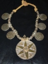Antique Omani silver Hanhun necklace